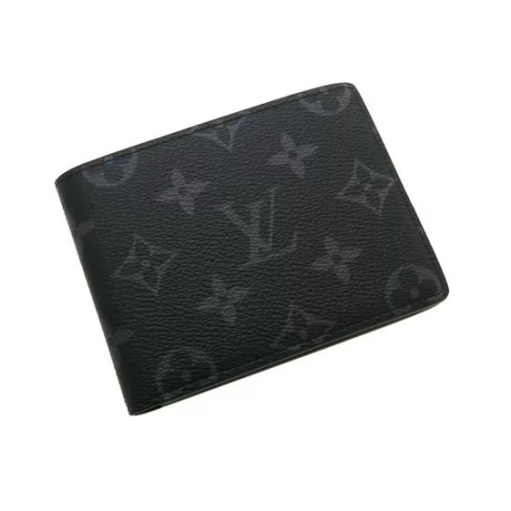 Louis Vuitton Portefeuille Slender Wallet Leather Eclipse Black